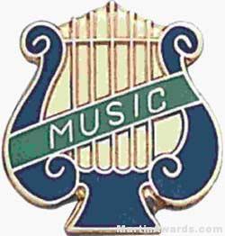 5/8″ Enameled Music Pin 1