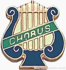 5/8″ Enameled Chorus Music Pin 1