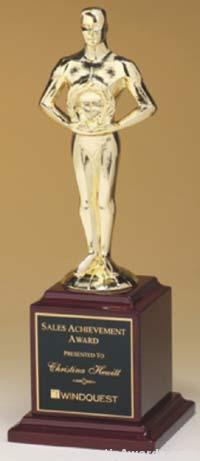 Cast Metal Achiever on Rosewood Piano Finished Base 1